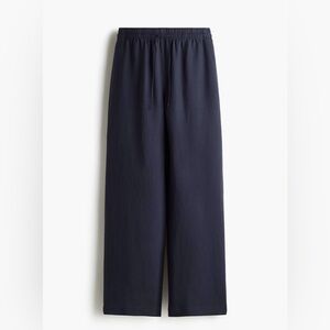 H&M Women's Dark Blue Wide Leg Pants